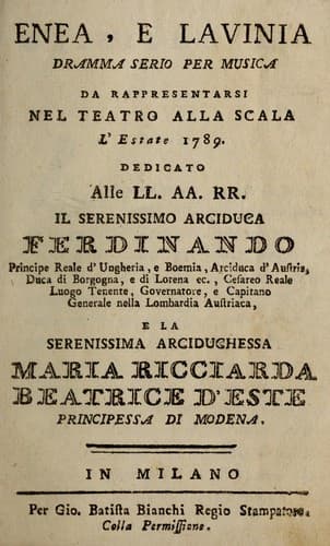 Tapa de Enea e Lavinia