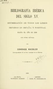 Tapa de Bibliografía ibérica del siglo XV