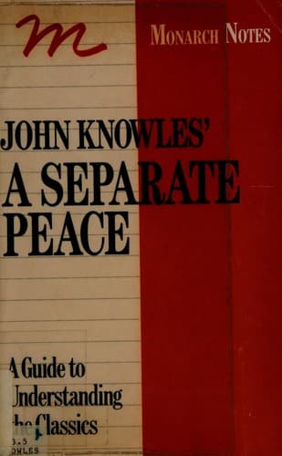 Tapa de John Knowles' a Separate Peace