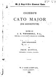 Tapa de Cicero's Cato major (de senectute)
