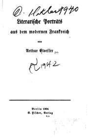 Tapa de Literarische Porträts aus dem modernen Frankreich