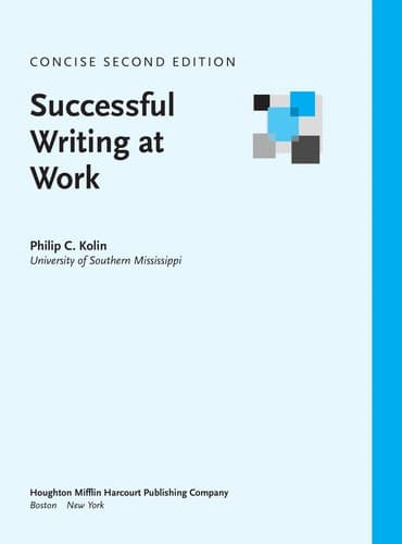 Tapa de Successful writing at work