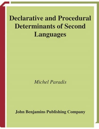 Tapa de Declarative and procedural determinants of second languages