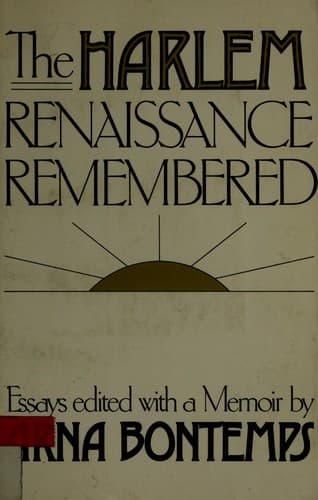Tapa de Harlem Renaissance Remembered