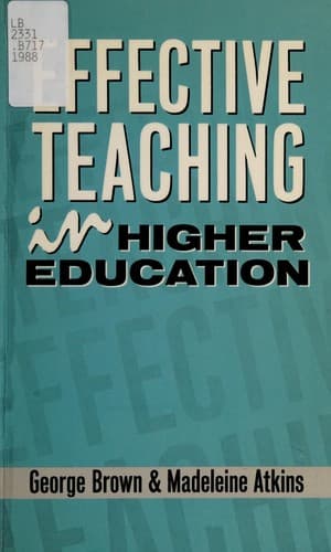 Tapa de Effective teaching in higher education