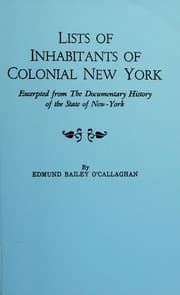 Tapa de Lists of Inhabitants of Colonial New York