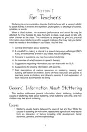 Tapa de Stuttering: straight talk for teachers