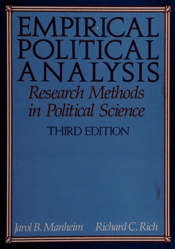 Tapa de Empirical political analysis