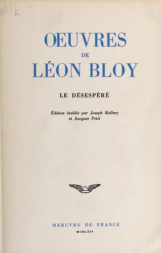 Tapa de OEuvres de Léon Bloy