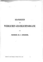 Tapa de Handbuch der Krankheiten der weiblichen Geschlechtsorgane