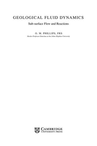 Tapa de Geological fluid dynamics