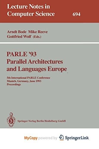 Tapa de PARLE '93 Parallel Architectures and Languages Europe