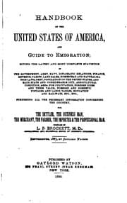 Tapa de Handbook of the United States of America: And Guide to Emigration; Giving ..