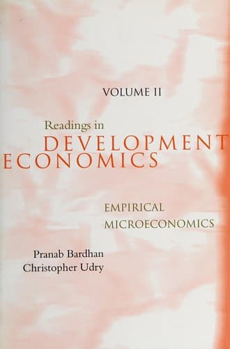 Tapa de Readings in development microeconomics
