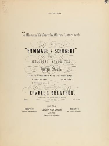 Tapa de Hommage à Schubert