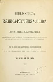 Tapa de Biblioteca española-portugueza-judaica, Dictionnaire bibliographique
