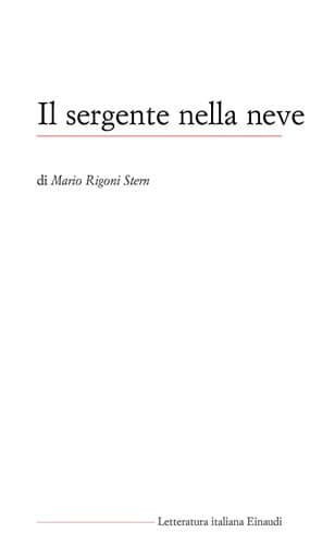 Tapa de Il sergente nella neve