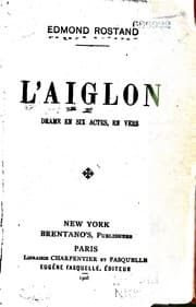 Tapa de L'Aiglon: drame en six actes, en vers