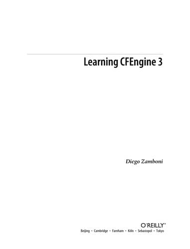 Tapa de Learning CFEngine 3