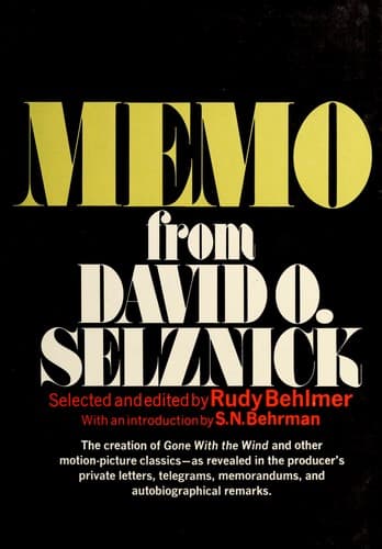 Tapa de Memo from David O Selznick
