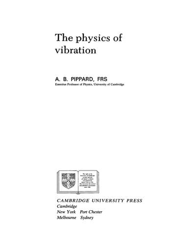 Tapa de The physics of vibration