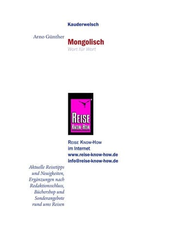 Tapa de Mongolisch - Wort fu r Wort