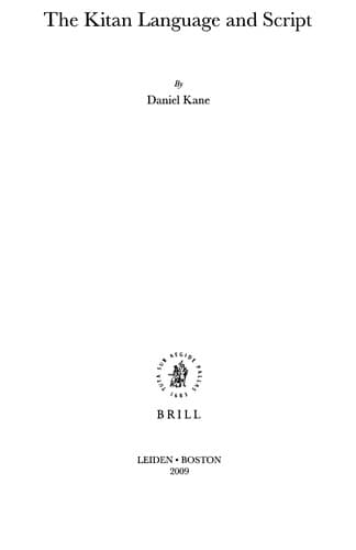 Tapa de The Kitan language and script