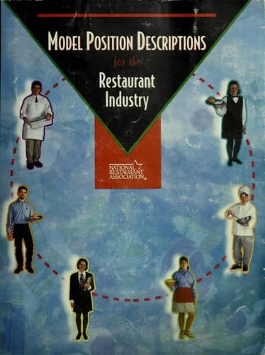 Tapa de Model position descriptions for the restaurant industry