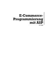 Tapa de E-Commerce-Programmierung mit ASP in 21 Tagen