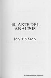 Tapa de El arte del ana lisis
