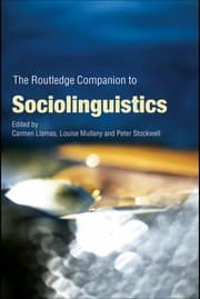 Tapa de The Routledge companion to sociolinguistics