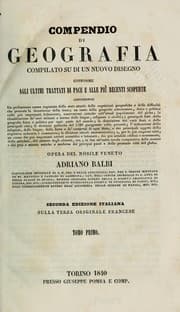 Tapa de Compendio di geografia
