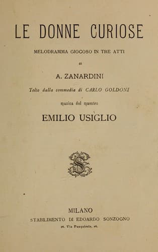 Tapa de Le donne curiose