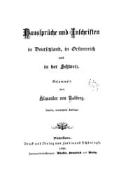 Tapa de Haussprüche und inschriften in Deutschland