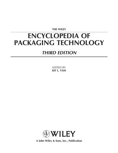 Tapa de The Wiley encyclopedia of packaging technology