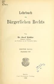 Tapa de Lehrbuch des bürgerlichen Rechts