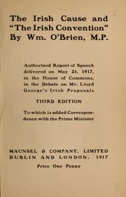 Tapa de The Irish cause and "the Irish convention;"