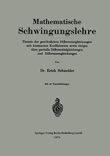 Tapa de Mathematische Schwingungslehre