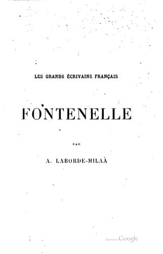 Tapa de Fontenelle