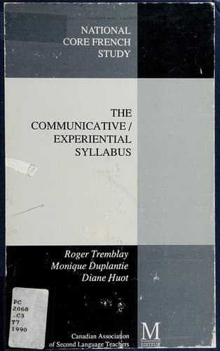 Tapa de The Communicative Experimental Syllabus