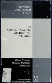 Tapa de The communicative/experiential syllabus
