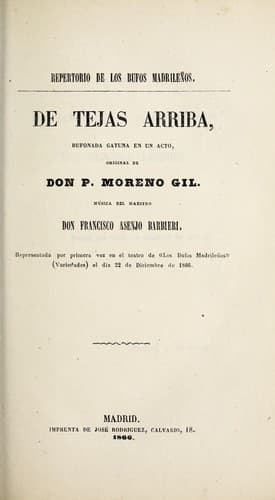 Tapa de De tejas arriba