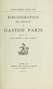 Tapa de Bibliographie de travaux de Gaston Paris