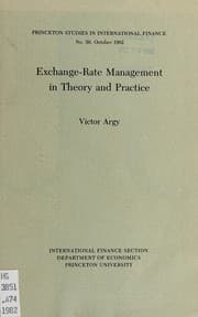 Tapa de Exchange-rate management in theory and practice