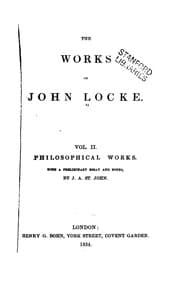 Tapa de The Works of John Locke: Philosophical Works, with a Preliminary Essay and Notes by J. A. St. John