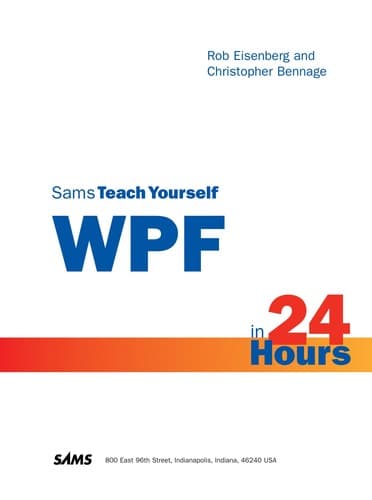 Tapa de Sams teach yourself WPF in 24 hours