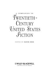 Tapa de A companion to twentieth-century United States fiction