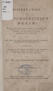 Tapa de A dissertation of Nebuchadnezzar's dream ...