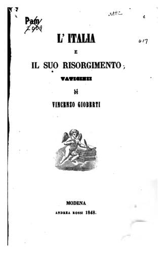 Tapa de L'Italia e il suo risorgimento: vaticinii