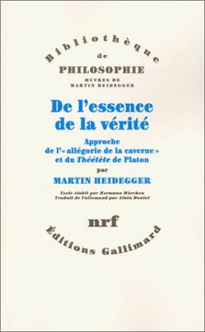 Tapa de De l'essence de la vérité